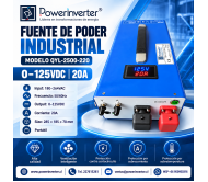 FUENTE DE PODER - PORTATIL - HIGH POWER 220VAC /0-125VDC 20A (2.500W) 